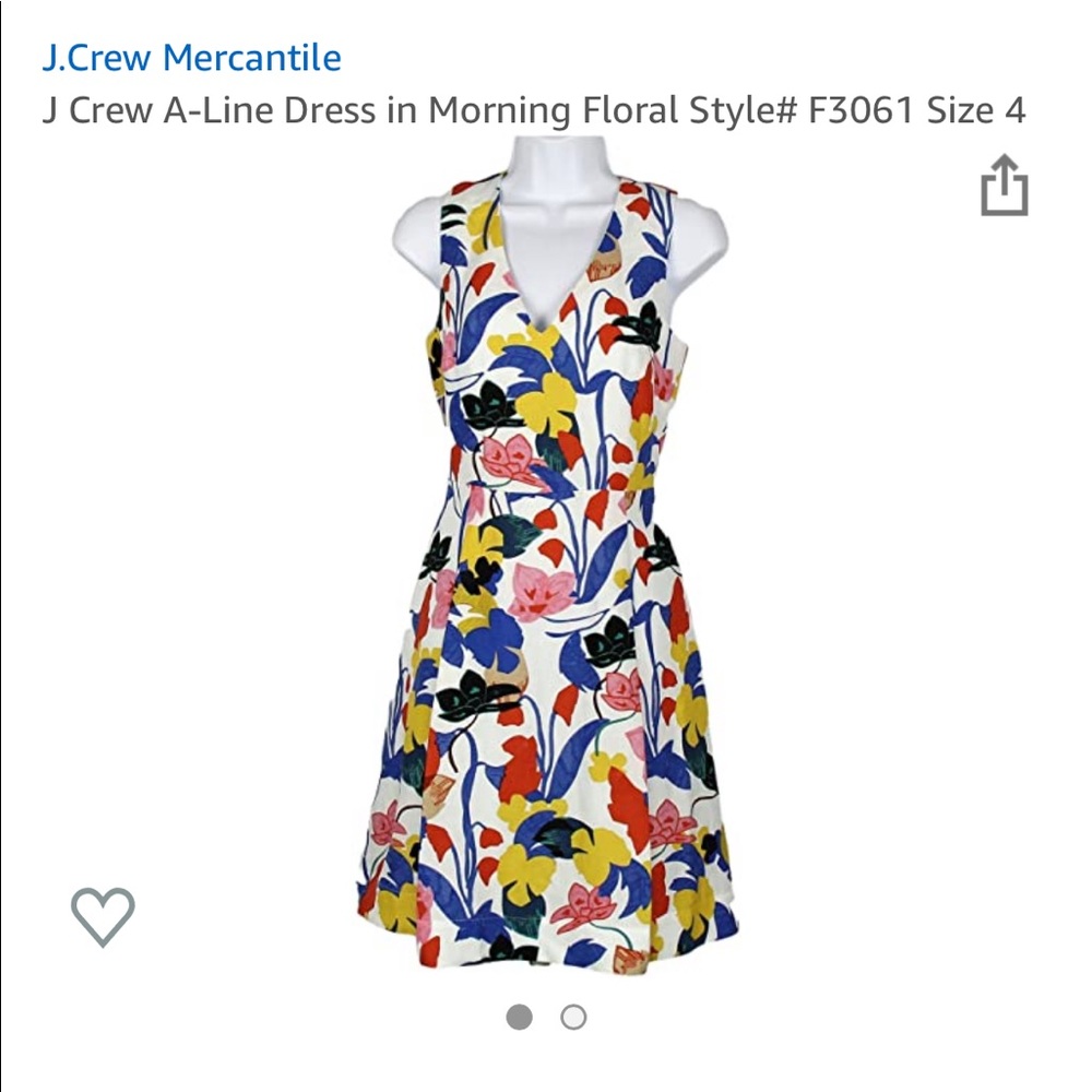 J.Crew A-line floral dress